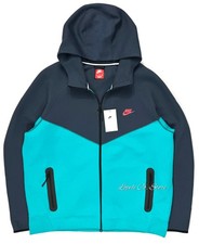 Nike Tech Fleece Full Zip Windrunner Jacket Hooded Cactus Blue HF4432-345 2XL