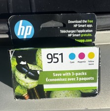 NEW HP 951 3-pack Cyan/Magenta/Yellow Original Ink Cartridges