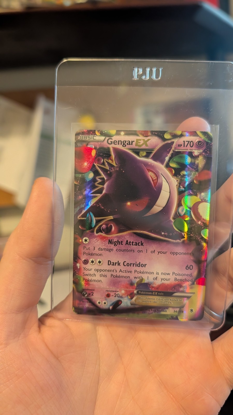 Gengar EX 34/119 XY - Phantom Forces Holo NM. Clean!! 