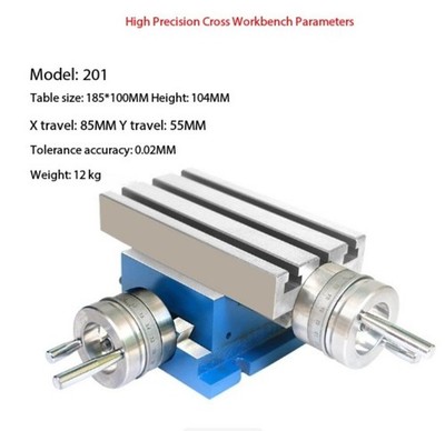 Multi-Function Drilling and Milling Machine with Cross Table and Parallel Vise