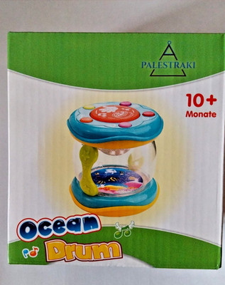 Baby Trommel mit Licht und Sound  Schlaflieder/Meeresrauschen, handliches Format
