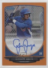 2013 Bowman Chrome Prospects Orange Refractor 13/25 Gioskar Amaya Auto 16tx