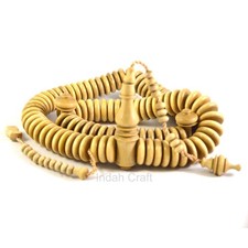 Handmade Kemuning Wood Prayer Beads | Disk Shape | 100 Beads (6mm x 20mm)
