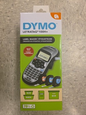 DYMO Portable Printer Handheld Label Maker Black Silver Letratag 100H+ BRAND NEW