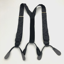 Black Shield Crest Men s Adjustable Suspender Braces Gold Leather Germany