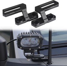 For Ford Bronco 2/4 Door 21-25 A-Pillar Light Mount Brackets Black 1 Pair