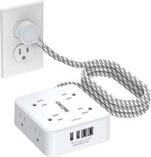 Surge Protector Power Strip 5Ft Cord 8 Outlets 4 USB 2 USB C Charging Ports Plug