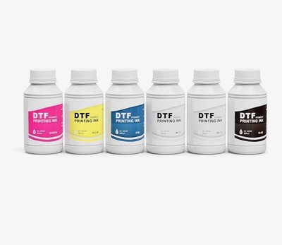 DTF Transfer Printer Ink,3000 ML DTF Ink for DTF Printers-CMYK+2 White Ink,500ML