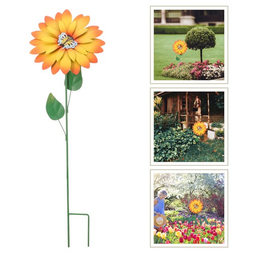  Ogród Palka słonecznika Trawnik Słonecznik Palka Dekoracja Stabilna palka kwiatowa na podwórko - Zdjęcie 6 z 16