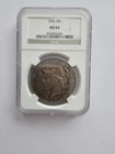 1924 MS64 PEACE DOLLAR GRADED NGC $1 P MINT 90% AG COIN