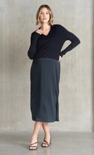Seraphine Navy Knit Cardigan 2 In 1 Nursing Maternity Dress Size 10 Immaculate