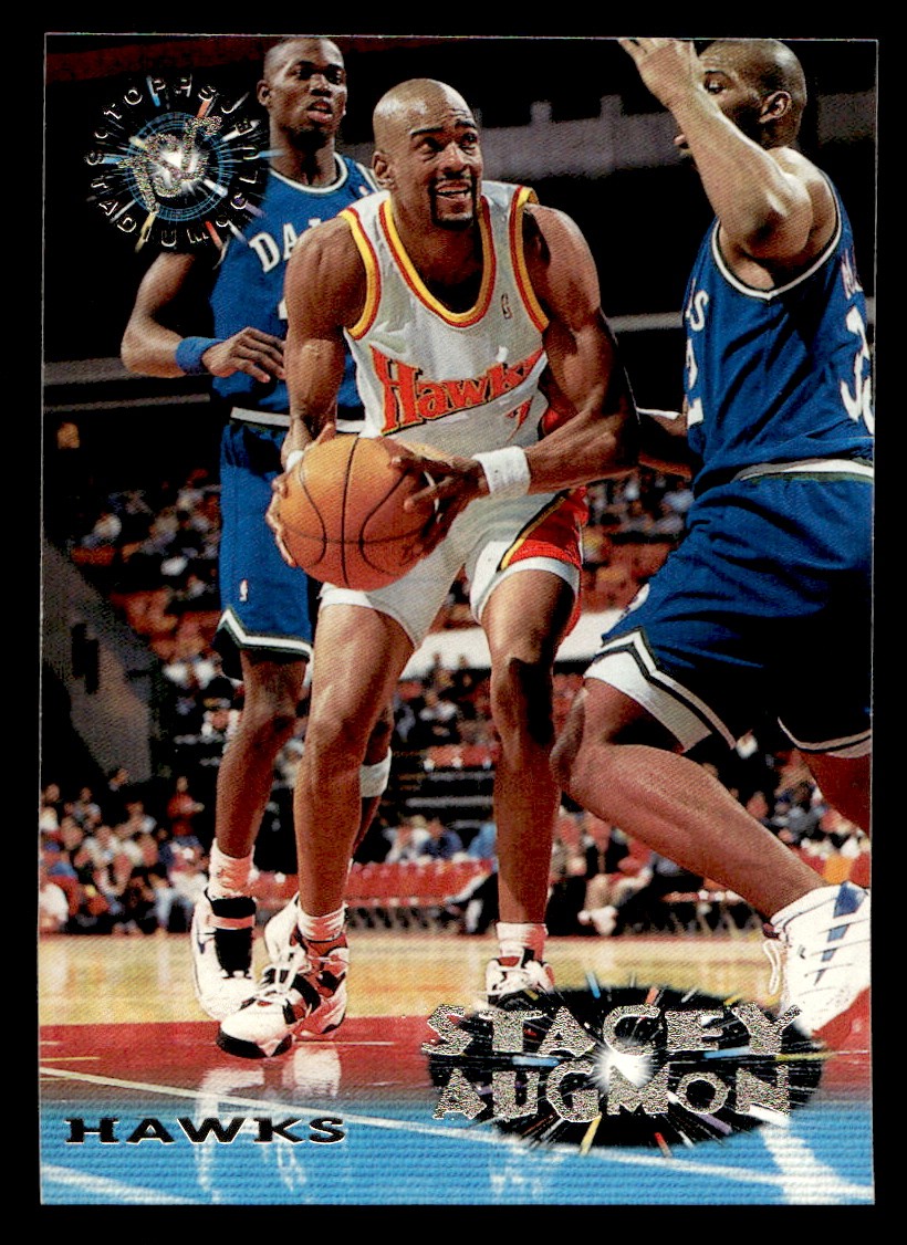 Stacey Augmon - Topps 1995-96 Stadium Club Basketball card #140 Atlanta Hawks