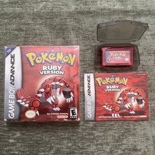 Pok mon Ruby Version Authentic w/ Box Manual GBA Tested Working