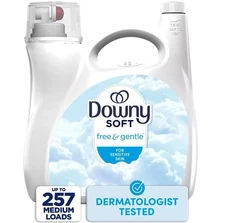 Downy Soft Free & Gentle Liquid Fabric Softener, 257 loads, 150 fl. oz.
