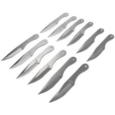 Defender 12 Pc Throwing Knife Set Tactical 3CR13 Steel 6 Inch With Carrying Case