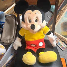 Disney Mickey Mouse Plush Stuffed Animal Toy Yellow Shirt Red Shorts