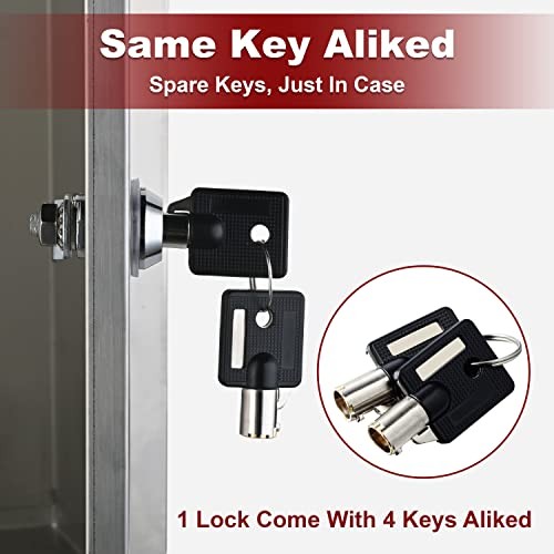 RV Locks for Storage Door 1 1/8 INCH, 1 1/8" Pack of 5 Locks & 6 Key Alike