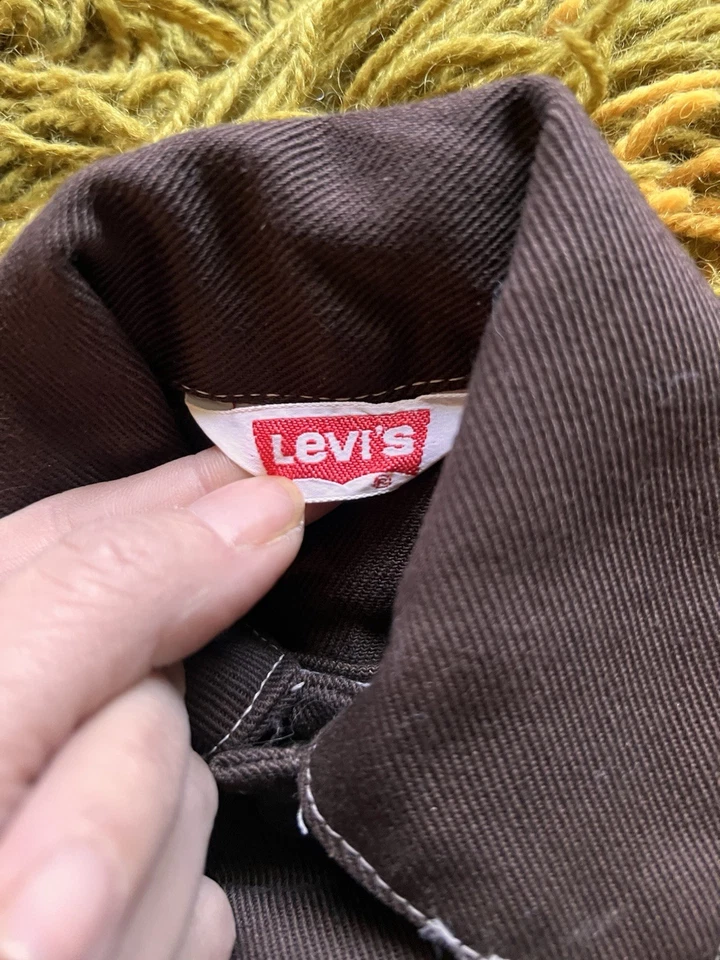 Chaqueta marrón vintage LEVIS Big E niño pequeño años 70 excelente estado Foto 2 de 4