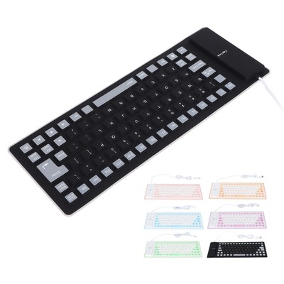 Silicone Keyboard Fully Sealed Design Lightweight Portable Silent Soft Comfo Hot