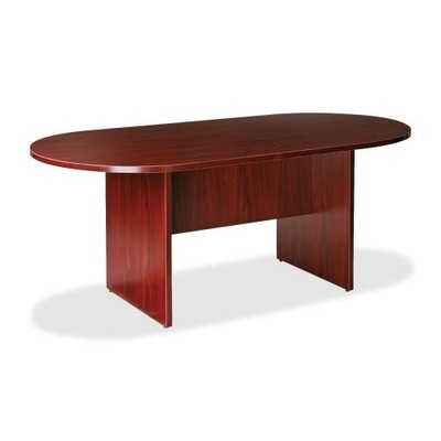 Lorell LLR87272 Oval Conference Table 36'' x 72'' Mahogany