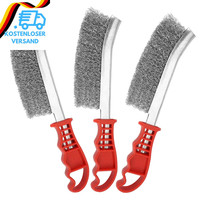 3 StüCk Edelstahl DrahtbüRste Set, HanddrahtbüRste StahlbüRste Mit Komfortabel G