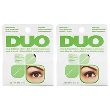 DUO Brush-On Clear Lash Glue 0.18 Ounce (Pack of 2), (Peggable) 