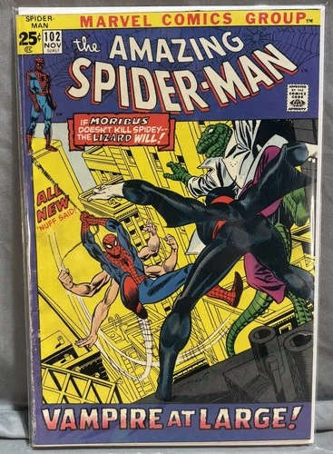 Amazing Spider-Man #102 (1971) 2nd App & Origin Morbius Lizard Marvel VG/FN
