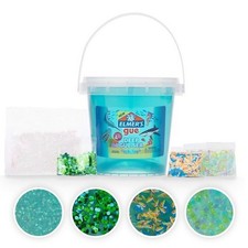 Elmer S Gue Pre-Made Slime, Blue Clear Slime, Includes 4 Sets of Unique US