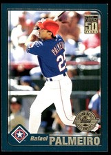 Rafael Palmeiro 2001 Topps #650 Rangers MLB READ FREE SHIPPING AutographDen