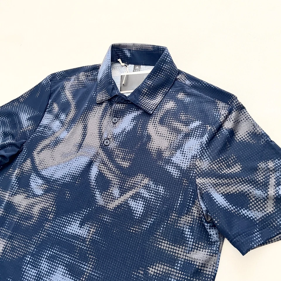 Camiseta Polo ADIDAS Golf Azul Marino Ultimate 365 Movimiento Malla Elástica $80 Nueva con Etiquetas Para Hombre Foto 4 de 4