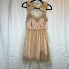 Rodarte x Target pink tulle lace bow detail mini slip dress Y2K soft grunge XS