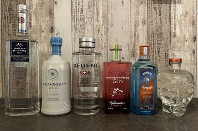 6x Premium Gin   Weltreise mit Bombay Sapphire, Martin Miller s, Macaronesian
