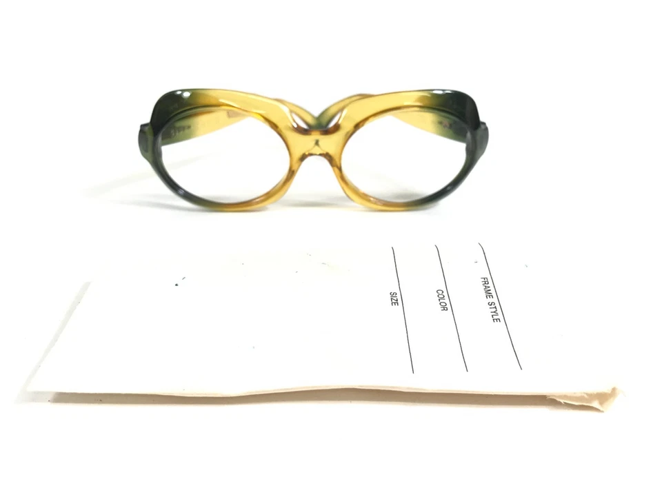 Monturas de gafas Givenchy II vintage UNICO verde amarillo desvanecimiento Optyl 50-22-130 Foto 2 de 4