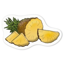 Aufkleber Sticker "Geschnittene Ananas" (DW035531)