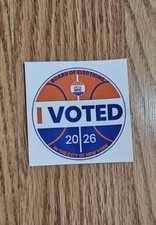 Knicks themed 'I Voted' sticker New York City 2.5 inch Diameter NYC Election2026
