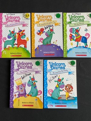 Lot of 5 Chapter Books Unicorn Diaries by Rebecca Elliot #1-5
