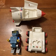 Vintage 1968 Eldon Billy Blastoff Robbie Robot Rocket Moon Rover Space Toys