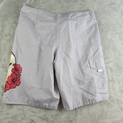 Old Navy Swimming Trunk Mens Large 36x11 Gray Mesh Lined Surf Beach Board Shorts - Picture 3 of 12