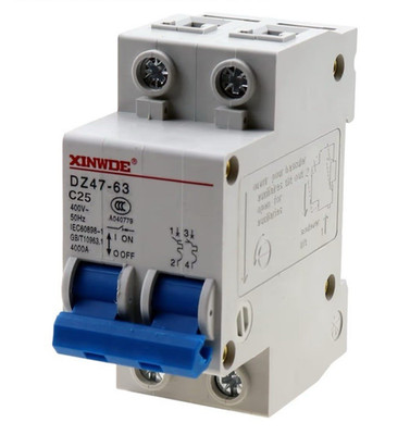 XINWDE DZ47-63, 2 Pole 400V Low-Voltage Miniature Circuit Breaker