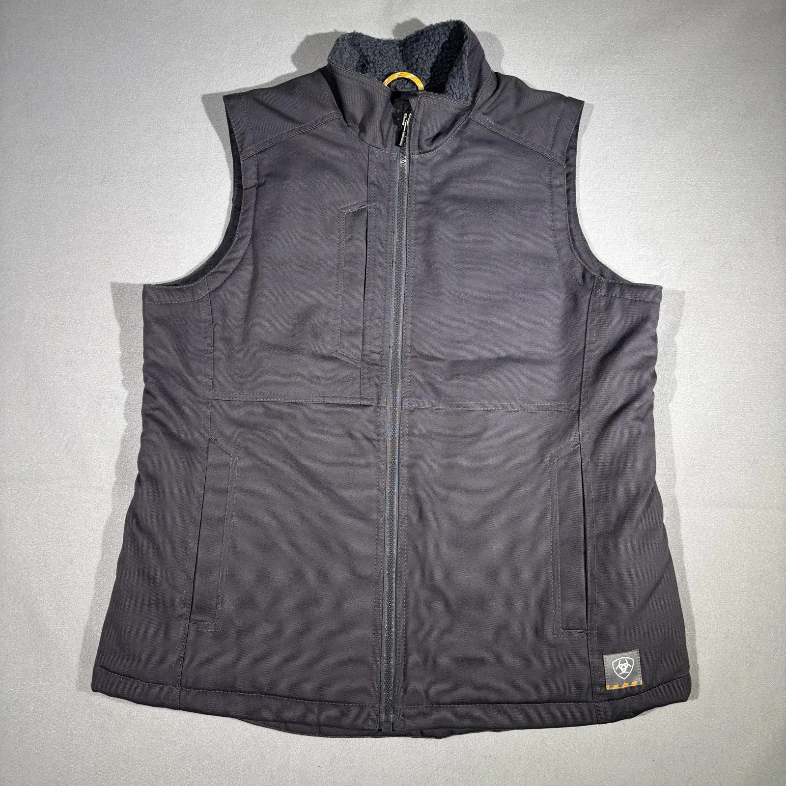 Ariat Vest Mens XL Black Rebar DuraCanvas Insulated Work Canvas Lined Quilted