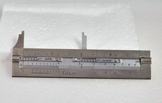 Caliputer Combo Vernier Caliper Slide Rule Depth Gage & English Instructions