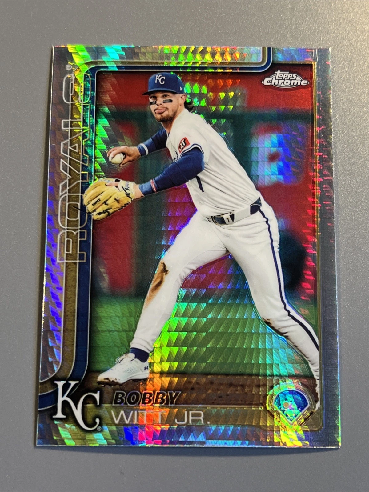 Bobby Witt Jr 2025 Topps Chrome Prism Refractor #93 Royals