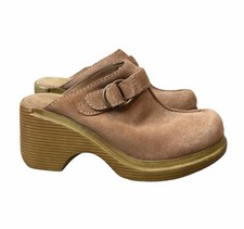 Lower East Side Tan Chunky Clogs Size 8.5 Beige 90a Y2K Boho Platform Mules