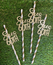 Personalised Drinking Straws, Custom name & age party straws for birthdays