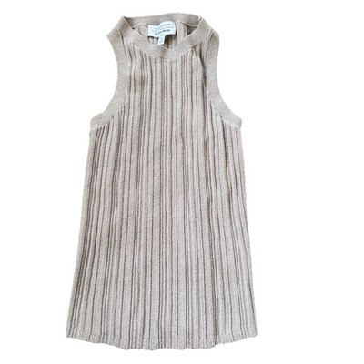 Stockholm Atelier & Other Stories Ribbed Knit Tank Top Size Small Linen Beige