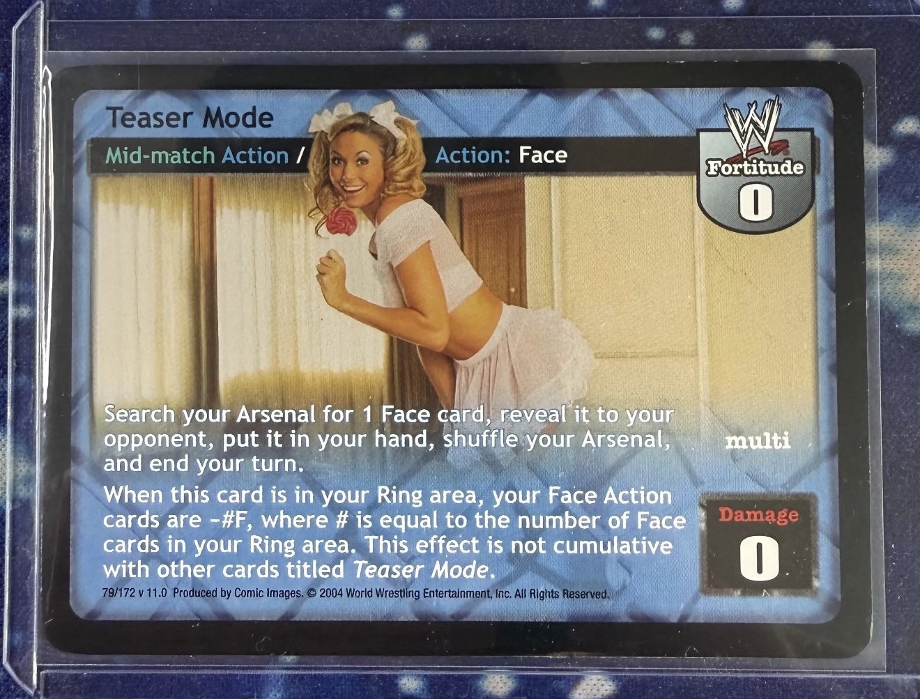 2004 WWE Raw Deal Trading Card Game Teaser Mode Stacy Keibler Card #79/172