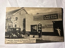 BLUE SUNOCO ADVERTISING POSTCARD, MANAHAWKIN NEW JERSEY