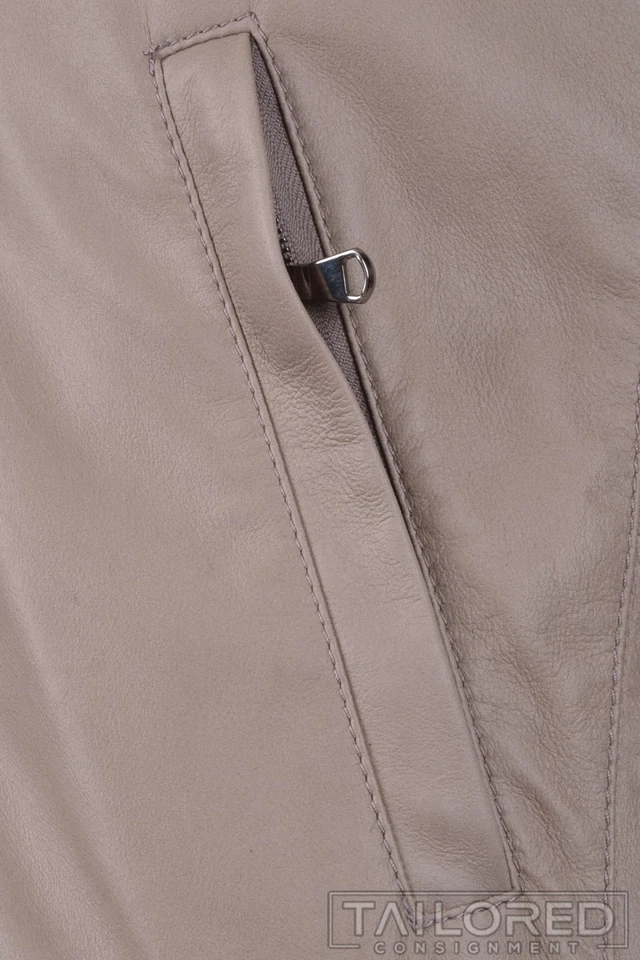 全新 - CESARE ATTOLINI 纯米色皮革男式夹克外套 - EU 50 — 第 4/4 张图片