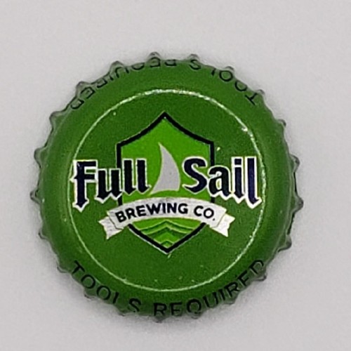 Bottle Cap Crown Green Full Sail Brewing Company Beer Brewery Oregon - Picture 1 of 2