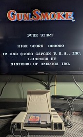 Gun Smoke Nintendo Entertainment System NES Cleaned & Tested Works back writing